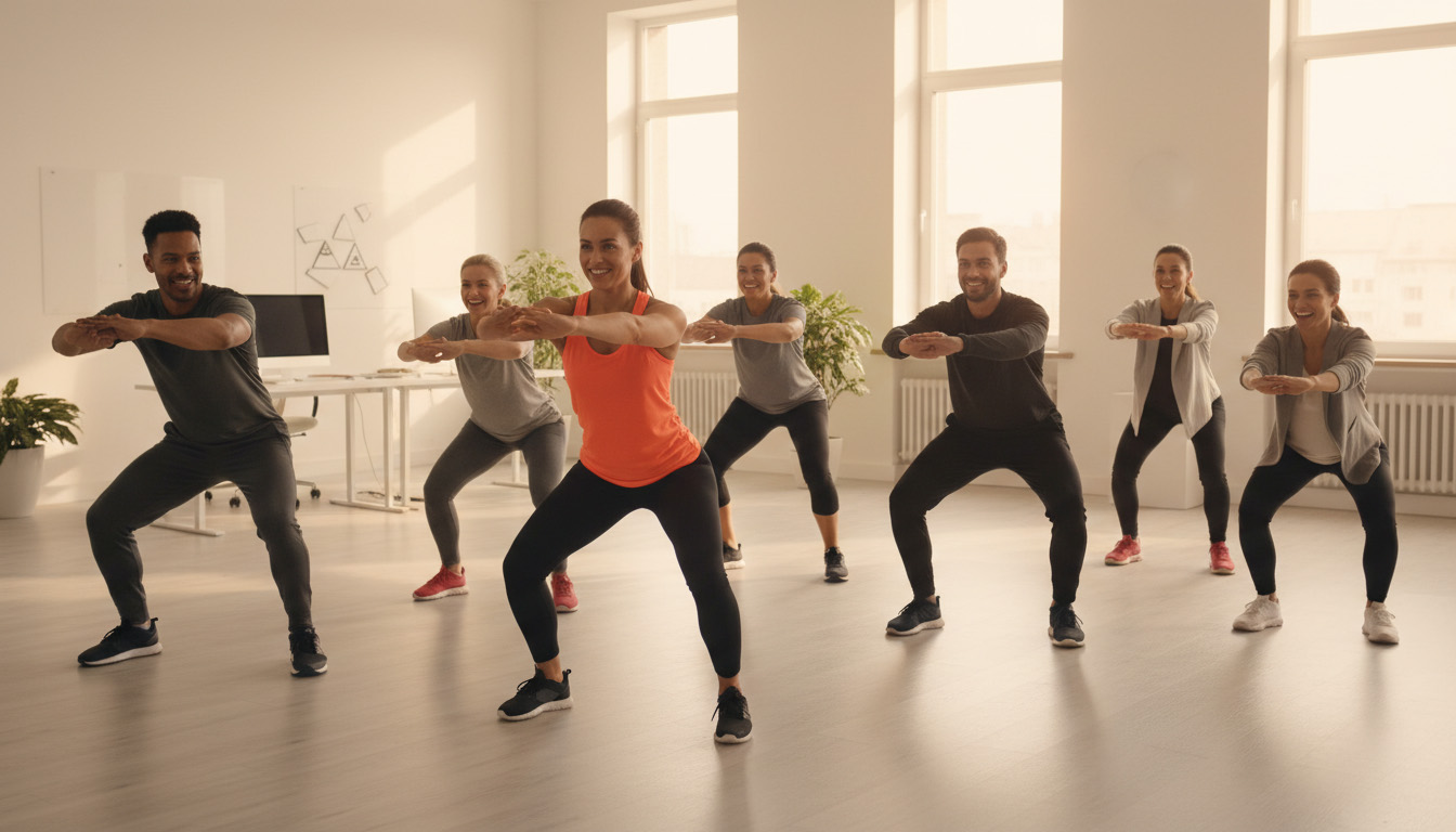 Shape2Tone corporate wellness program team fitness class