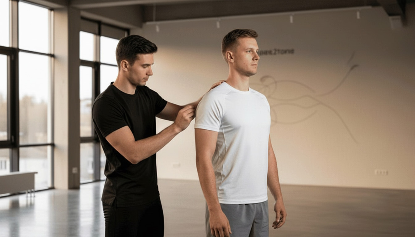 Posture therapy and corrective exercise session at Shape2Tone Orange County